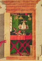 Detalje af visionen af St. Augustine, ca. 1502-08 (detalje af 932)